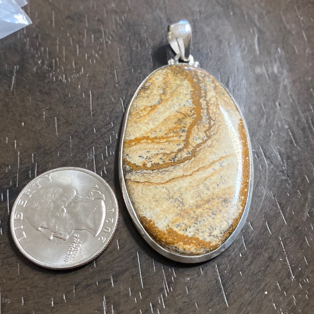 Picture Jasper Sterling Silver Pendant